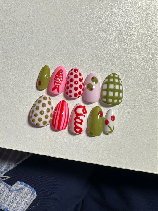 Green and Pink Italian Summer Set